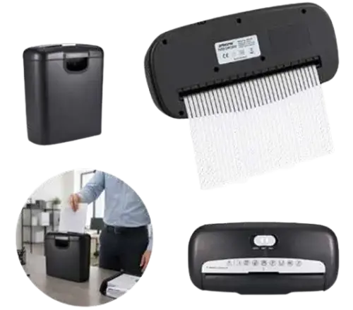 TRITURADORA DE PAPEL HASTA 6 HOJAS A4 ABS+METAL 10L 180W 29.2x14.2x32.6cm - imagen principal