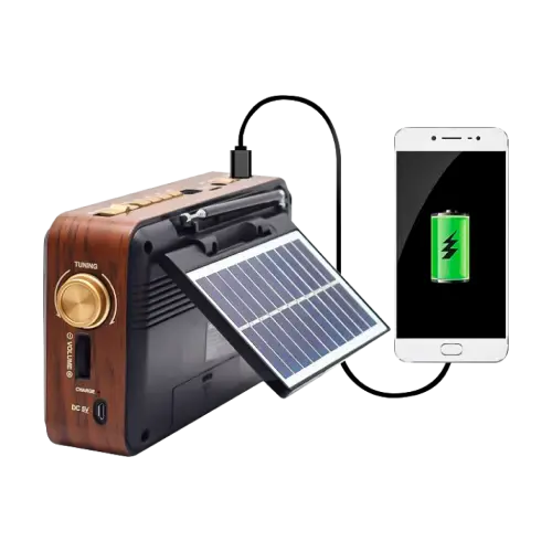 RADIO PORTÁTIL RETRO CMIK AM/FM BLUETOOTH 5W 20.5x6.1x11.5cm - imagen 2