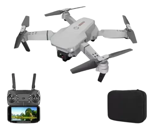 DRONE PLEGABLE CON CÁMARA CONTROL REMOTO CON PANTALLA LUCES LED 360° 22x17x6.7cm - imagen 1