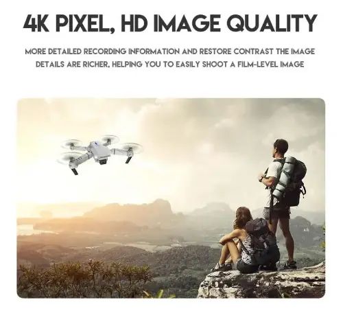 DRONE PLEGABLE CON CÁMARA CONTROL REMOTO CON PANTALLA LUCES LED 360° 22x17x6.7cm - imagen 3