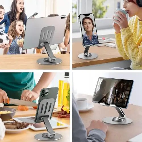SOPORTE DE CELULAR PARA ESCRITORIO PLEGABLE 360° 13x8.9cm - imagen 2