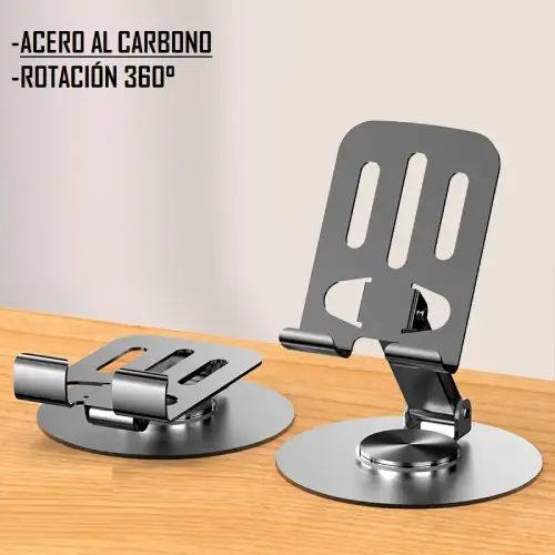 SOPORTE DE CELULAR PARA ESCRITORIO PLEGABLE 360° 13x8.9cm - imagen 3