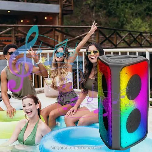 PARLANTE LED RGB (2x4''+2x1.5'') (15Wx2+3Wx2) 4000mAh 39x24cm - imagen 2