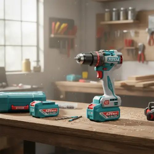 TALADRO PERCUTOR Y ATORNILLADOR INALÁMBRICO COMPACTO INDUSTRIAL 42V 69Nm S/CARBONES 2 BATERÍAS 2.0Ah, CARGADOR Y MALETÍN - imagen 3
