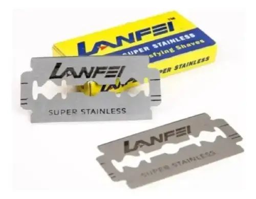 BLISTER NAVAJAS ACERO INOXIDABLE LANFEI PARA PELUQUERÍA - imagen 2
