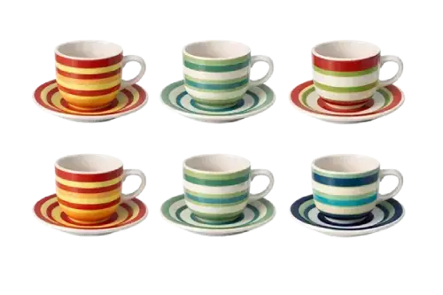 Juego de tazas de té 12 piezas 350cc - imagen 1
