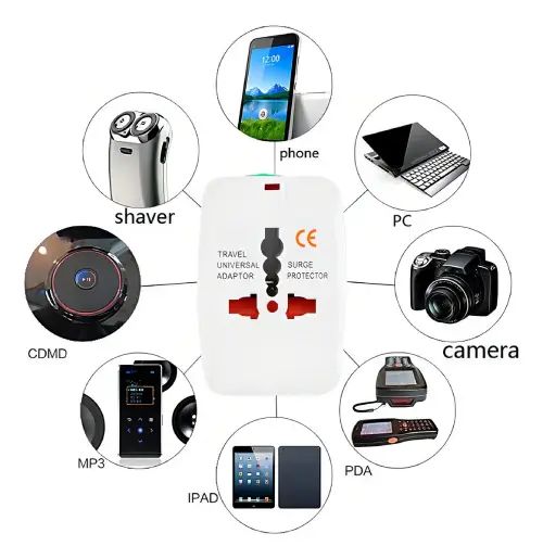 ADAPTADOR UNIVERSAL TREQA PARA VIAJE C/ESTUCHE - imagen 2