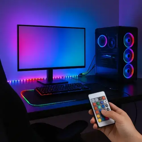 Tira LED RGB USB 5 metros con control remoto - imagen 2