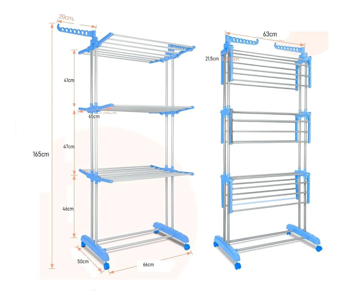 Tendedero Tender Plegable Vertical Con Ruedas  - imagen 3