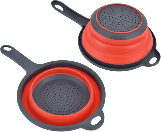 Colador De Silicona Plegable Con Mango - imagen principal