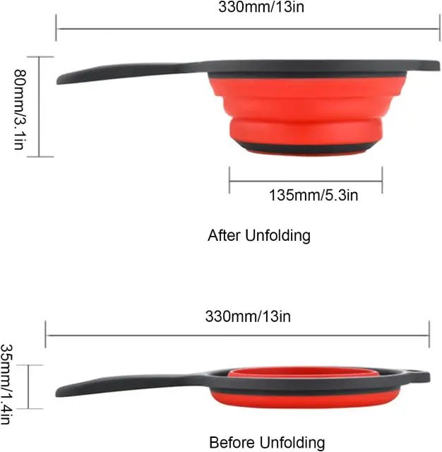 Colador De Silicona Plegable Con Mango - imagen 3