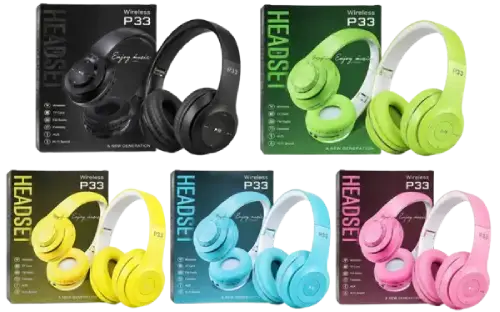 AURICULARES BLUETOOTH P33 VARIOS COLORES - imagen 1