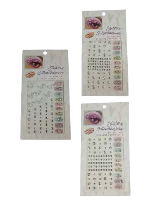 PIEDRITAS AUTOADHESIVAS GEMAS, LÁGRIMAS, MARIPOSAS - imagen 1