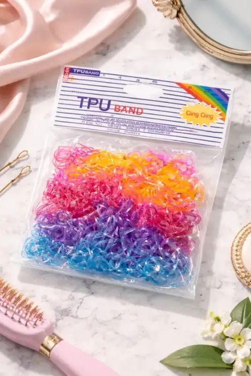 GOMITAS PARA TRENZAS Multicolor, Marrón y Amarillo - imagen 2