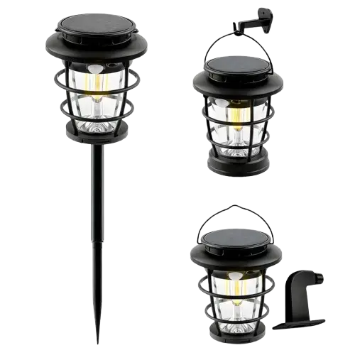 Farol solar con Carga USB/Solar 18,3x8cm