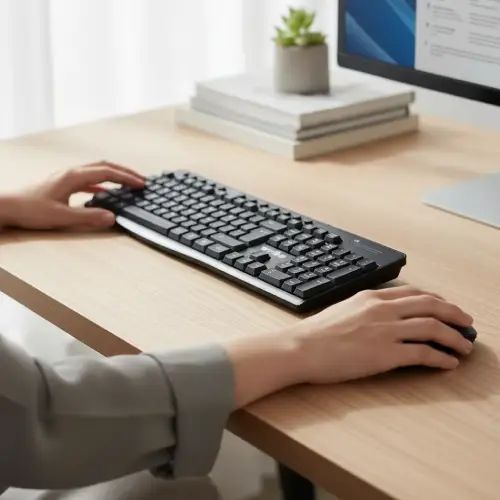 COMBO DE OFICINA TECLADO, MOUSE, AURICULARES, MOUSEPAD ABS - imagen 3