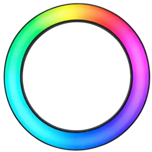 ARO DE LUZ PARA TRÍPODE RGB 25cm - imagen 1