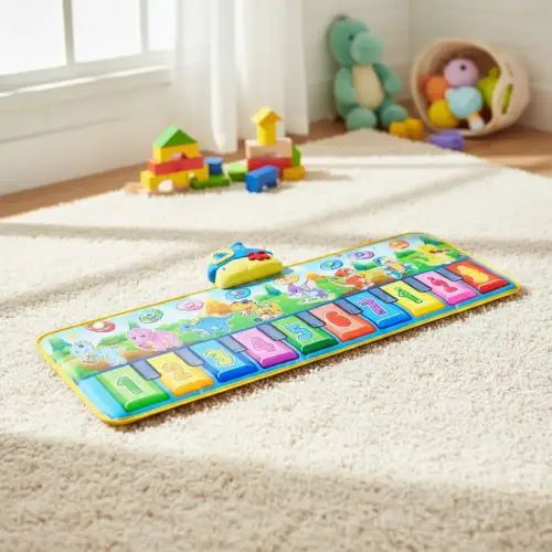ALFOMBRA PLEGABLE INTERACTIVA MÚSICAL PARA NIÑOS VARIAS MELODÍAS/DISEÑOS 110x36cm - imagen 2