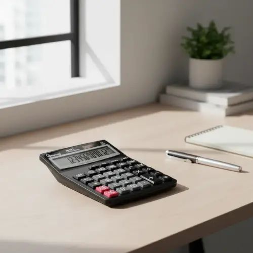 CALCULADORA GRANDE DE ESCRITORIO JS-871 12 DÍGITOS A PILAS/SOLAR - imagen 2