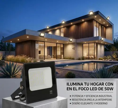 Foco LED 50W IP66 110/220V 23x20cm - imagen 2