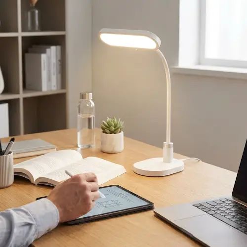 LÁMPARA DE ESCRITORIO LED BRAZO FLEXIBLE RECARGABLE 3 NIVELES 1200mAh 8W 57cm - imagen 2