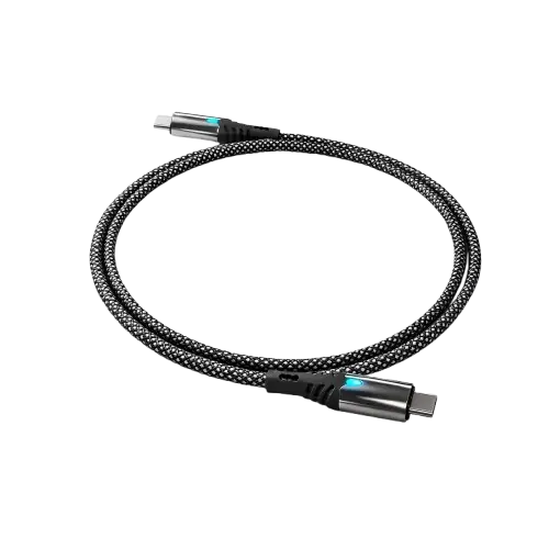 CABLE REFORZADO DE CARGA Y DATOS iOS-C TREQA LED 5.1A 1M - imagen 3