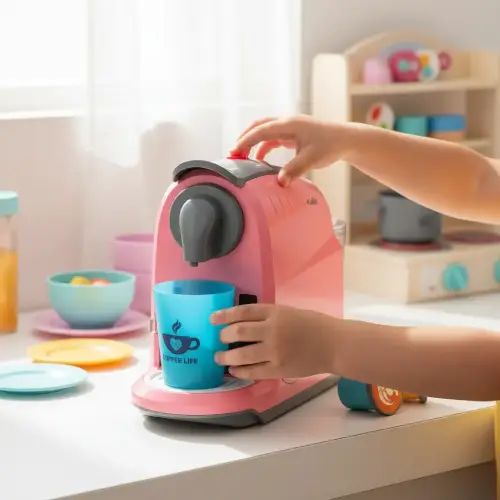 CAFETERA JUGUETE INFANTIL LUCES SONIDO 22x16cm - imagen 4