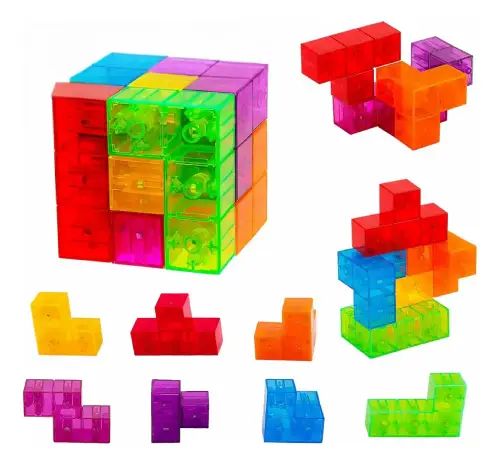 BLOQUES MAGNÉTICOS TIPO TETRIS ABS --- 6 UNIDADES - imagen 4