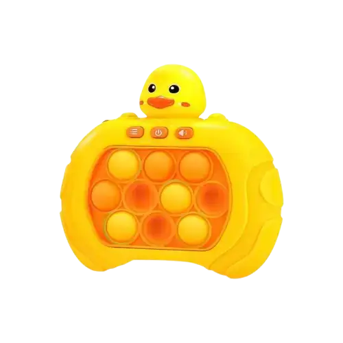 CONSOLA ELECTRÓNICA SENSORIAL POP IT PATO LUZ Y SONIDO ABS+CAUCHO 13.5x12.5x5.5cm - imagen 1