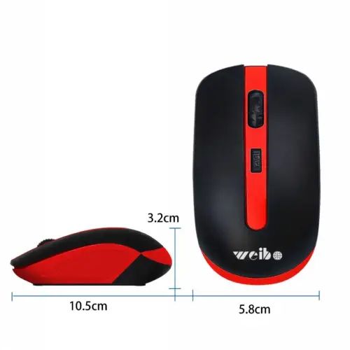 MOUSE ÓPTICO USB INALÁMBRICO 4 BOTONES VARIOS COLORES 10mt - imagen 2
