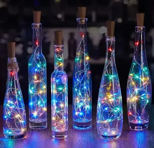 LUCES DE NAVIDAD VARIOS COLORES Y DORADAS 2M - imagen 2