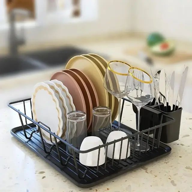 Escurridor Con Soporte Para Utensilios Y Bandeja - imagen 2
