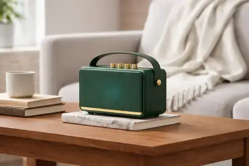 Parlante portátil Bluetooth retro con manija 20x9x11cm - imagen 3