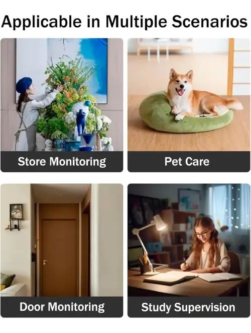 CÁMARA WIFI DE INTERIOR PARA MASCOTAS LENTE 3.6mm 355/90° 11x11x12.5cm - imagen 2