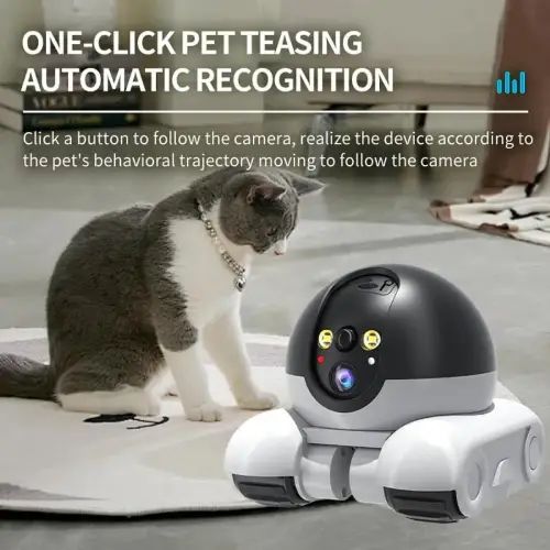 CÁMARA WIFI DE INTERIOR PARA MASCOTAS LENTE 3.6mm 355/90° 11x11x12.5cm - imagen 4