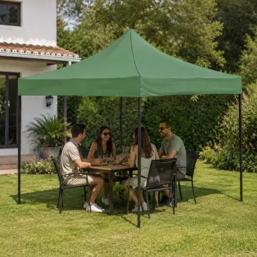 GAZEBO AZUL/VERDE 3x3mts TELA OXFORD - imagen 2