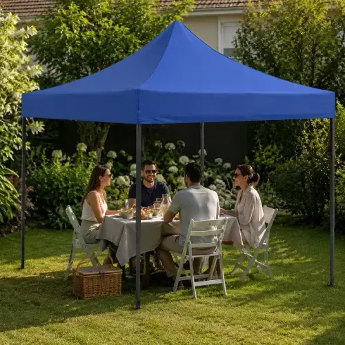 GAZEBO AZUL/VERDE 3x3mts TELA OXFORD - imagen 3