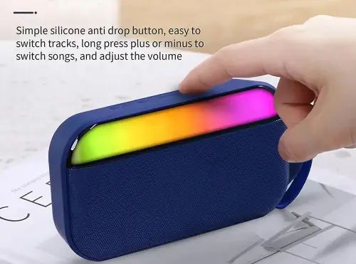 PARLANTE PORTÁTIL BLUETOOTH RECARGABLE LUCES LED 5W - imagen 3