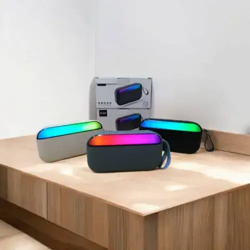 PARLANTE PORTÁTIL BLUETOOTH RECARGABLE LUCES LED 5W - imagen 2