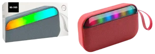 PARLANTE PORTÁTIL BLUETOOTH RECARGABLE LUCES LED 5W - imagen 1