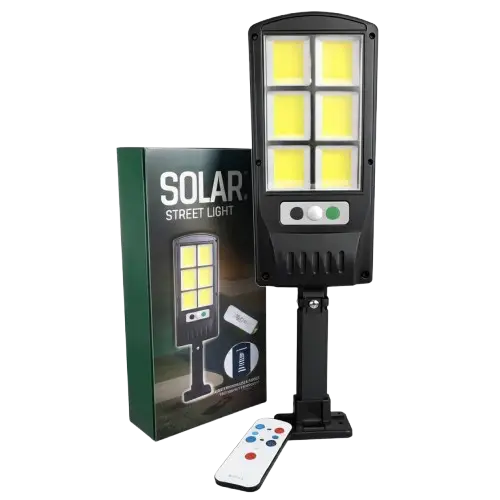 Farol Solar Exterior 37x13cm Luz LED