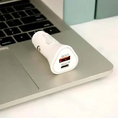 Cargador Rápido Portátil Para Coche Con Puertos Usb Qc3.0+ - imagen 2