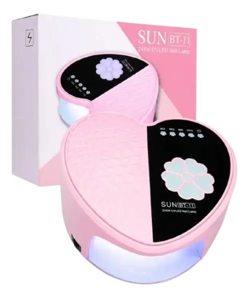 LÁMPARA UV/LED PARA UÑAS DISEÑO CORAZÓN INALÁMBRICA 248W