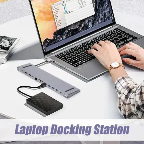 ESTACIÓN USB-C CABLE 22cm 14 EN 1 28x8x1.8cm - imagen 4