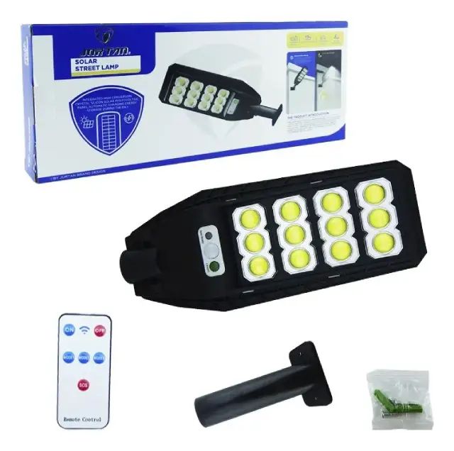 Reflector Solar Led Marca Jortan Con Brazo y Control Remoto - imagen 2