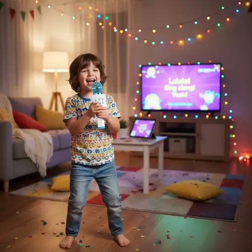 MICRÓFONO INALÁMBRICO PARA KARAOKE CON ALTAVOZ 1200mAH 5W - imagen 2