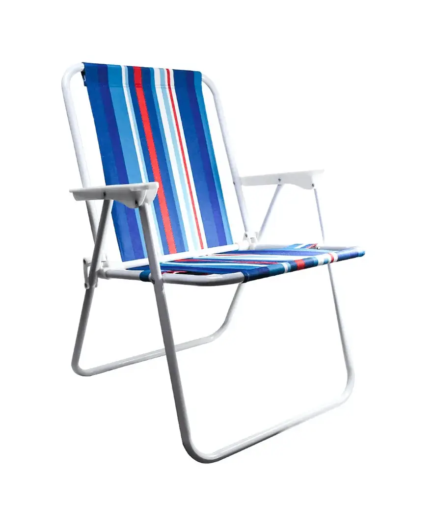 Silla Playera de acero plegable reforzada con banda cosida - imagen 2
