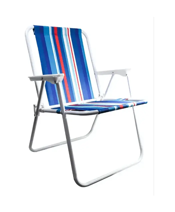 Silla Playera de acero plegable reforzada - imagen 2