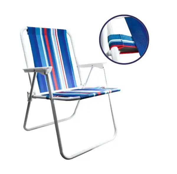 Silla Playera de acero plegable reforzada - imagen 1