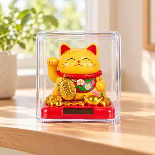 GATO DE LA SUERTE SOLAR 5 MODELOS DIFERENTES 7x6x7,2cm - imagen 3